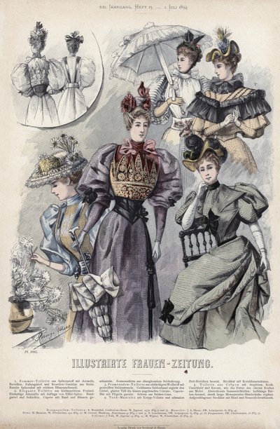 Fransk modetallrik, sent 1800-tal av French School