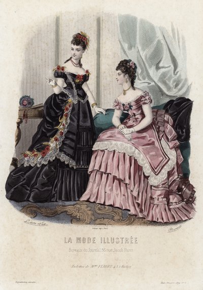 Fransk modetallrik, sent 1800-tal av French School