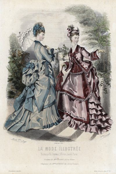 Fransk modetallrik, sent 1800-tal av French School