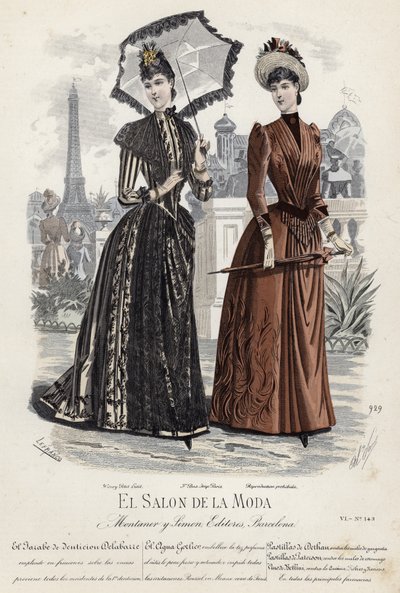 Fransk modetallrik, sent 1800-tal av French School