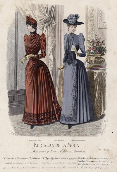 Fransk modetallrik, sent 1800-tal av French School