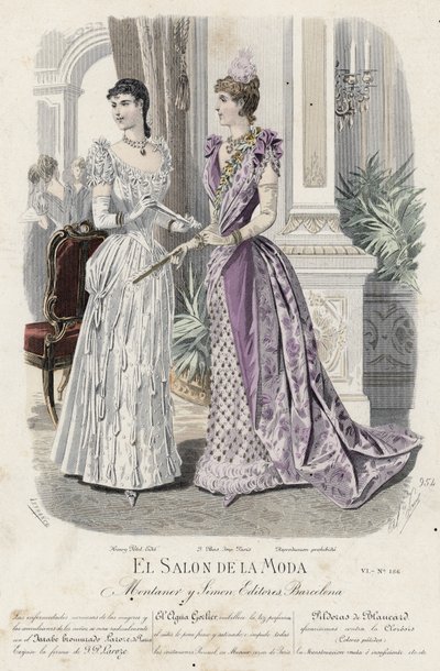 Fransk modetallrik, sent 1800-tal av French School