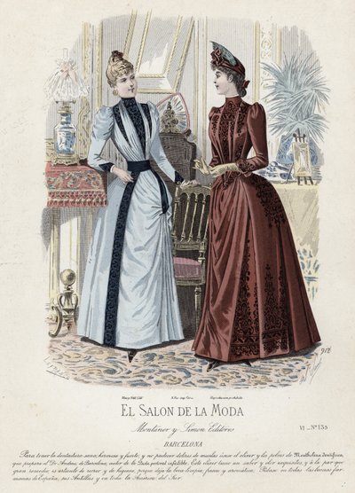 Fransk modetallrik, sent 1800-tal av French School