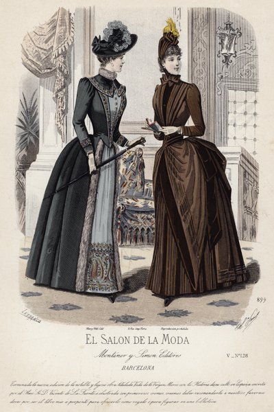 Fransk modetallrik, sent 1800-tal av French School