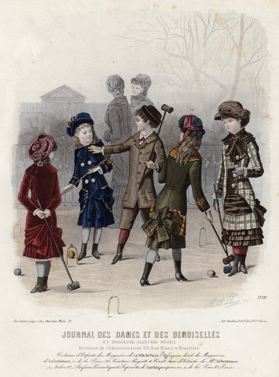 Fransk modetallrik, sent 1800-tal av French School