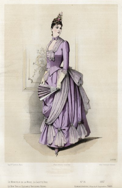 Fransk modetallrik, sent 1800-tal av French School