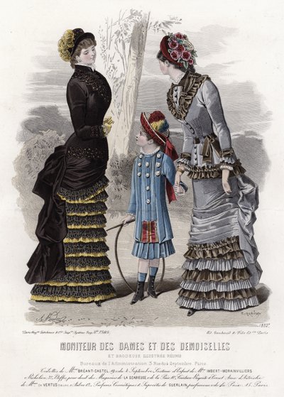 Fransk modetallrik, sent 1800-tal av French School