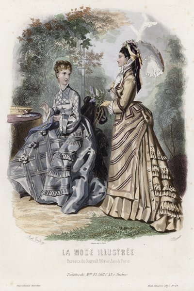 Fransk modetallrik, sent 1800-tal av French School