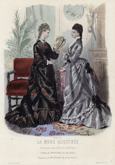 Fransk modetallrik, sent 1800-tal av French School