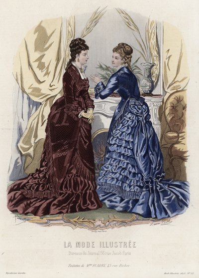 Fransk modetallrik, sent 1800-tal av French School