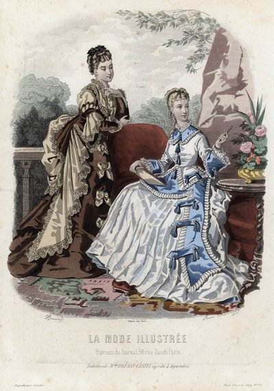 Fransk modetallrik, sent 1800-tal av French School
