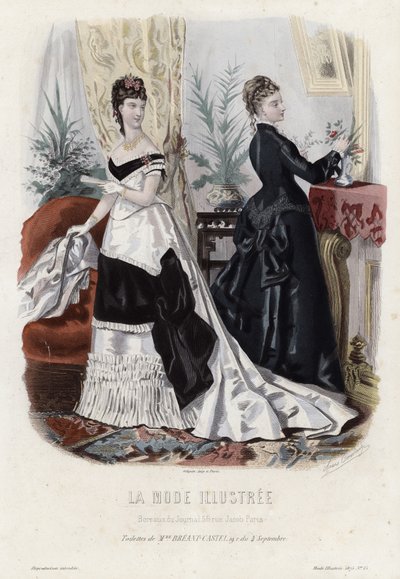 Fransk modetallrik, sent 1800-tal av French School