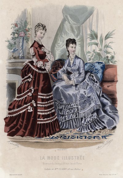 Fransk modetallrik, sent 1800-tal av French School