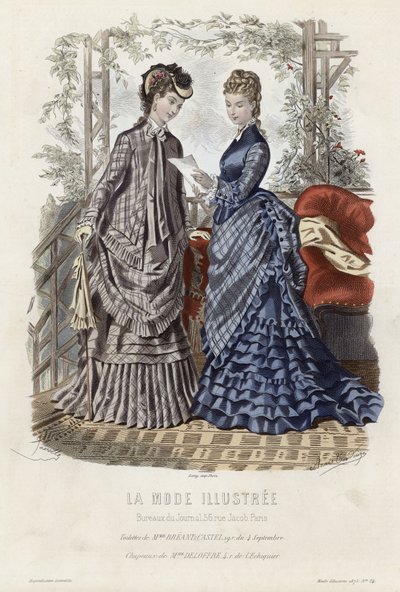 Fransk modetallrik, sent 1800-tal av French School