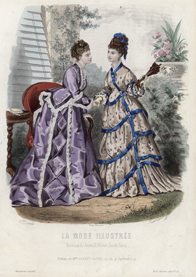 Fransk modetallrik, sent 1800-tal av French School