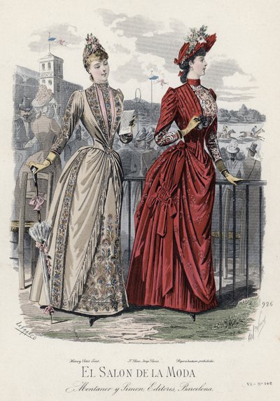 Fransk modetallrik, sent 1800-tal av French School