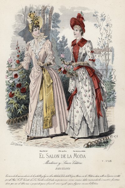 Fransk modetallrik, sent 1800-tal av French School