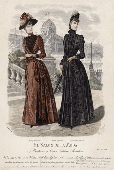 Fransk modetallrik, sent 1800-tal av French School