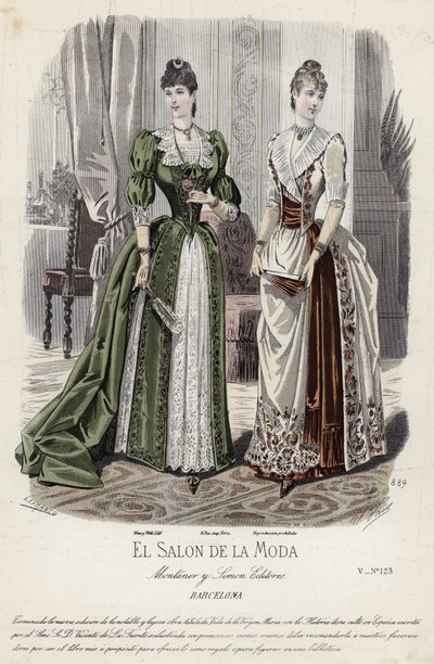 Fransk modetallrik, sent 1800-tal av French School
