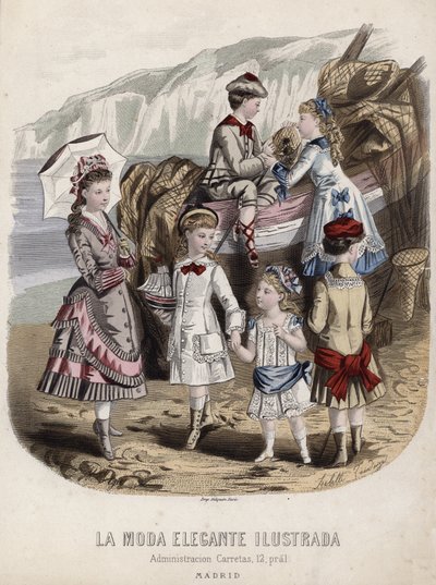 Fransk modetallrik, sent 1800-tal av French School