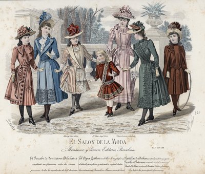 Fransk modetallrik, sent 1800-tal av French School