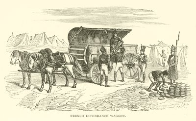 Fransk intendance vagn (gravyr) av French School