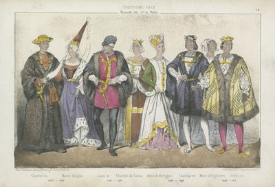 Franska kungar och drottningar från 1400- och 1500-talen av French School