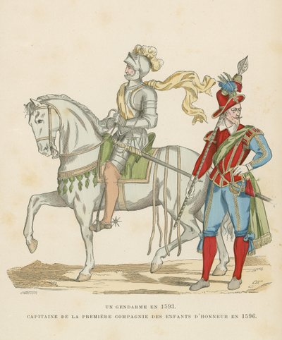 Fransk militärdräkt, sent 1500-tal av French School