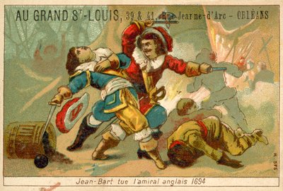 Fransk sjöchef och kapare dödar en engelsk amiral, 1694 av French School