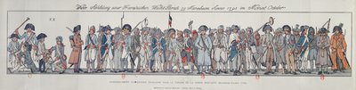 Franska soldater i Tyskland, 1795 (färgstick) av French School