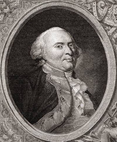 Friedrich Wilhelm II av Preussen, från "Histoire de la Revolution Francaise" av Louis Blanc (1811-82) av French School