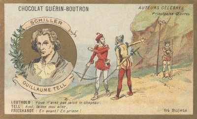 Friedrich von Schiller (1759-1805), tysk poet, dramatiker och författare, författare till "Guillaume Tell", drama (1804) av French School