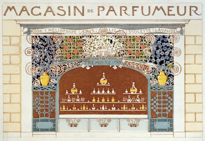 Frontdesign av parfymaffären "Maison Tremiere et Fils", Paris av French School