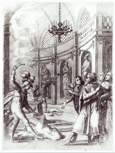 Frontispice for Polyeucte av Pierre Corneille (1606-84) publicerad 1643 av French School