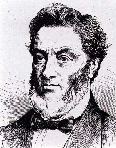 Gabriel-Claude-Jules Favre (1809-1880) fransk politiker (gravyr) av French School
