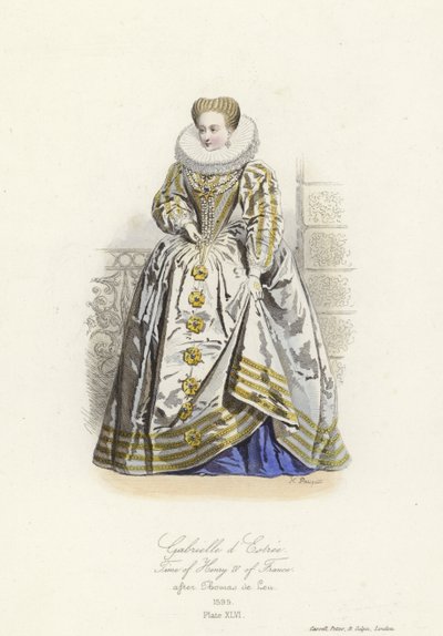 Gabrielle dEstrees, älskarinna till Henrik IV av Frankrike av French School