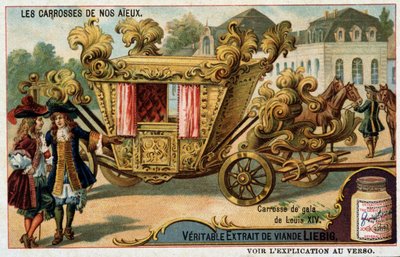 Galavagn av Ludvig XIV - Liebig-kromolitografi, början av XX-talet av French School