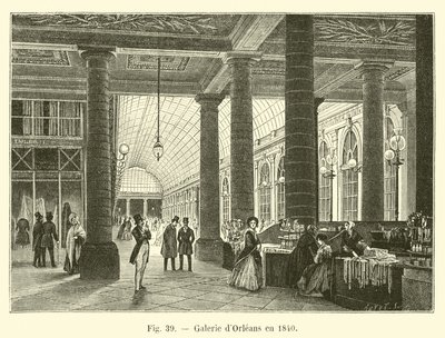 Galerie dOrleans från 1840 av French School