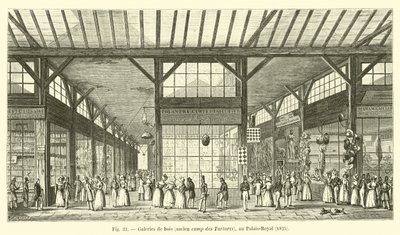 Trägallerier, tidigare tartarernas läger, vid Palais-Royal, 1825 av French School