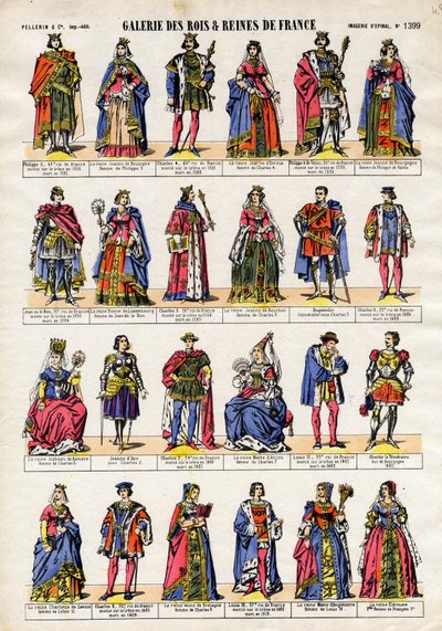 Gallery of Kings and Queens of France från Philip V till Queen Eleonore. av French School