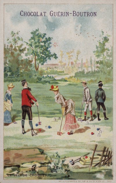 Spelet krocket (chromolitho) av French School