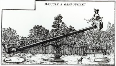 Trädgårdssåg vid Rambouillet, från Details des Nouveaux Jardins a la Mode av George Louis le Rouge, publicerad 1775-78 av French School