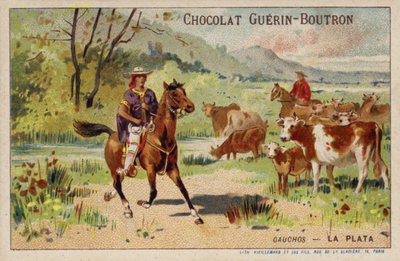 Gauchos, Argentina (chromolitho) av French School
