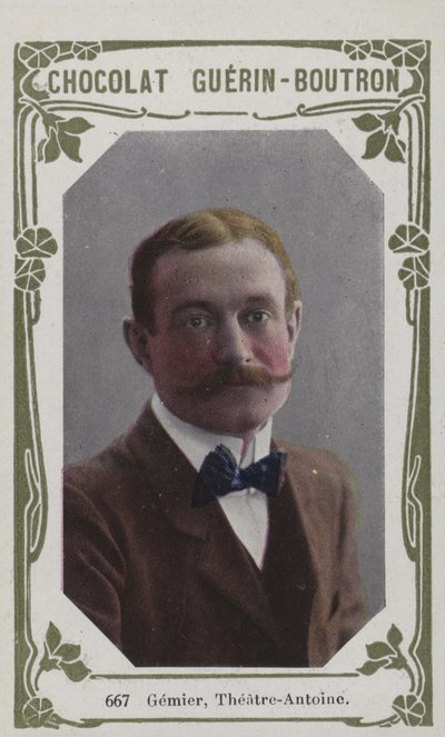 Gemier, Theater-Antoine (färgad bild) av French School