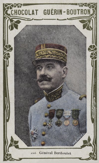General Berdoulat (färgad bild) av French School