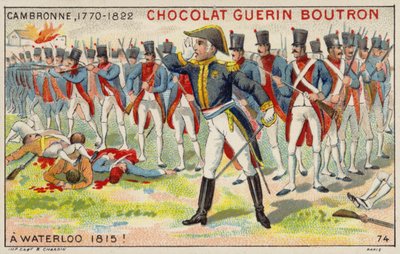 General Cambronne i slaget vid Waterloo av French School
