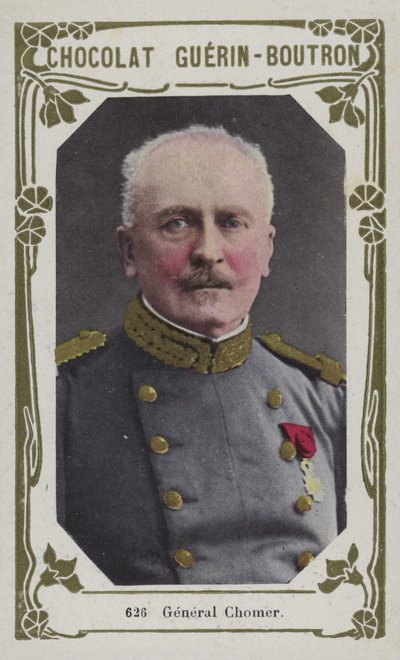 General Chomer (färgad bild) av French School