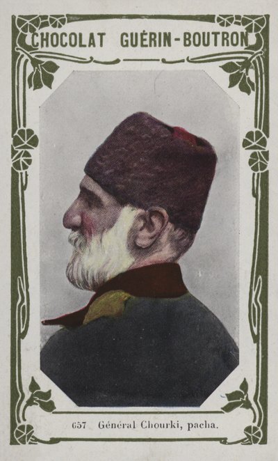General Chourki, pacha (färgad bild) av French School