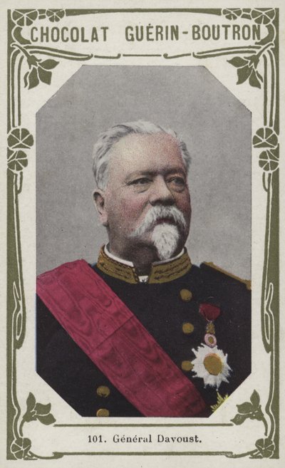 General Davoust (färgad bild) av French School