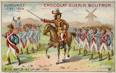 General Dumouriez i slaget vid Valmy av French School